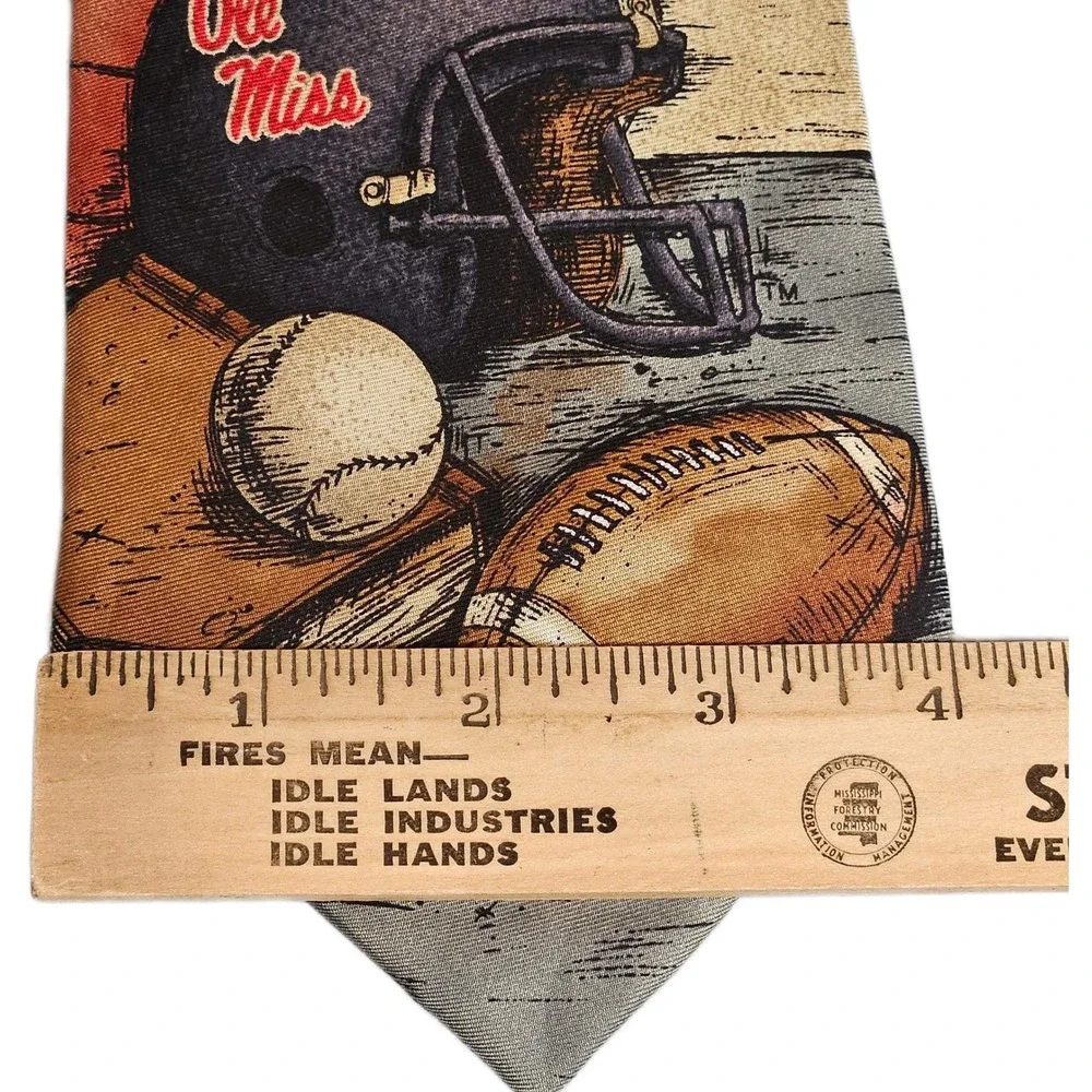 1990's Eagles Wings‎ Vintage NWT Ole Miss Rebels Colonel Reb 100% Silk Necktie